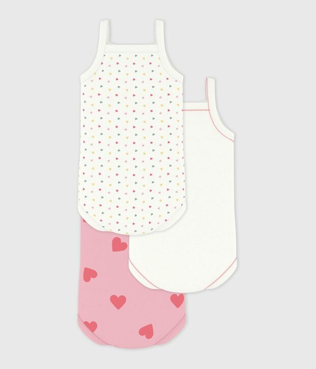 Pack of babies' strappy cotton bodies multicolor