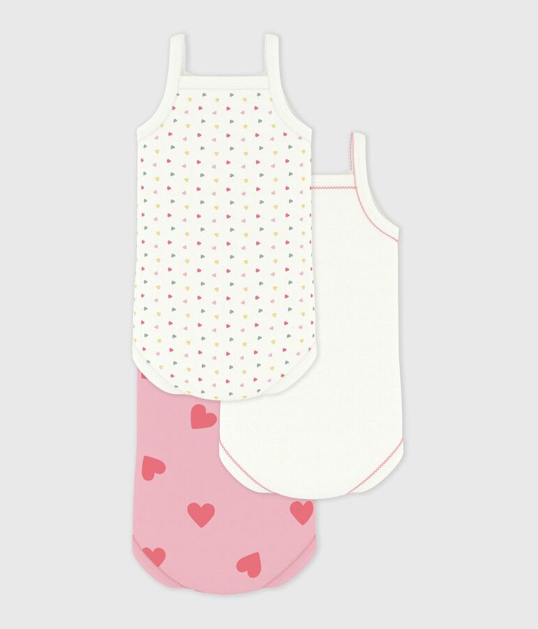 Pack of babies' strappy cotton bodies multicolor