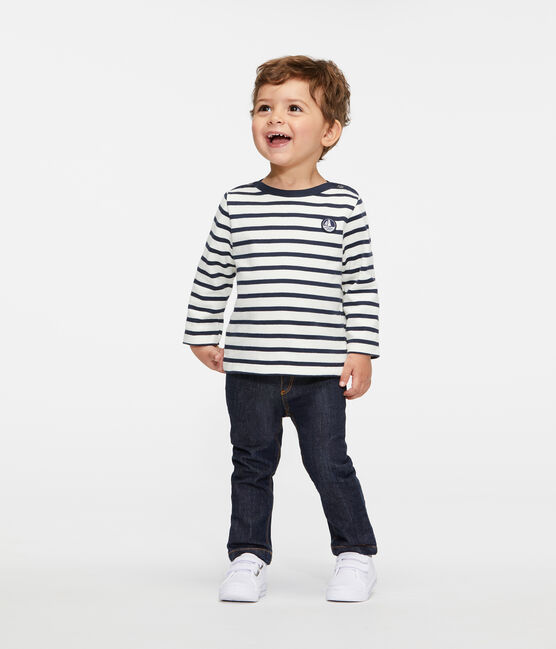 Unisex Baby's Iconic Sailor Top COQUILLE beige/SMOKING blue