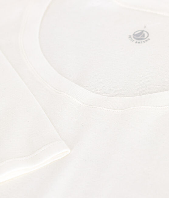 Women's long-sleeved dancer neck T-shirt   MARSHMALLOW white