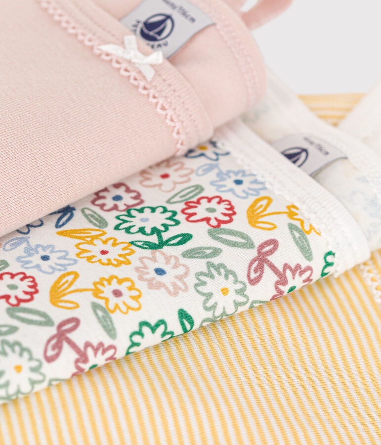 Children's cotton vests with fine straps - 3-Pack multicolor