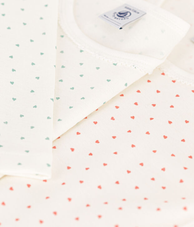 Girls' Heart Long-Sleeved Cotton T-Shirts - 2-Pack multicolor