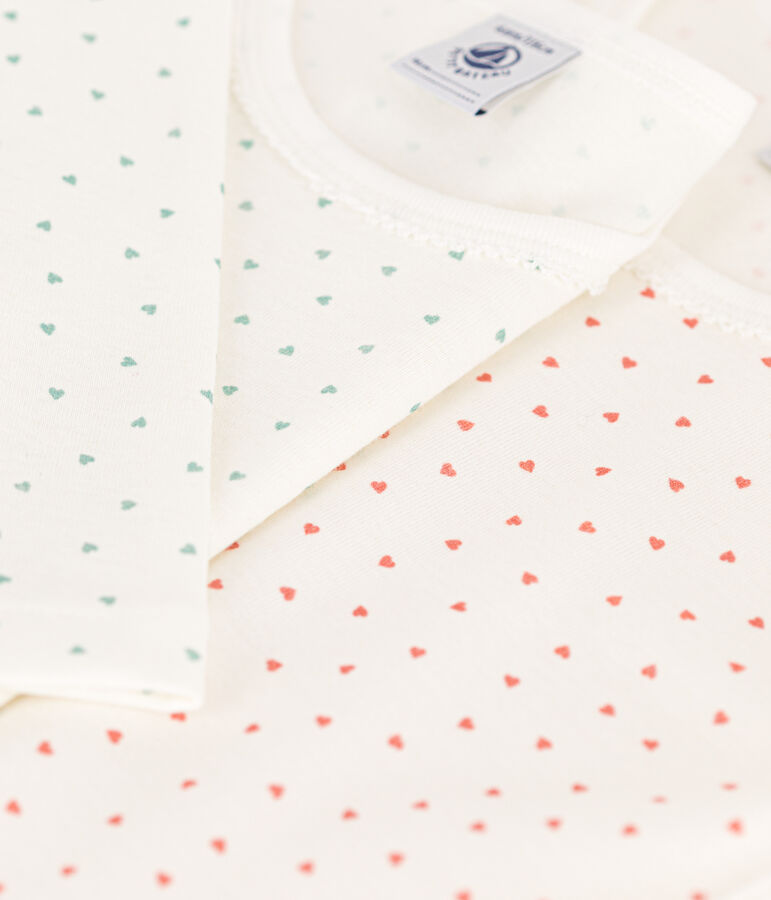 Girls' Heart Long-Sleeved Cotton T-Shirts - 2-Pack multicolor