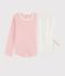 Girls' Pink Polka Dot Openwork Rib Knit Pyjamas MARSHMALLOW white/CHARME pink