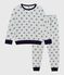 Children's star print velour pyjamas BELUGA /ADRIATIC