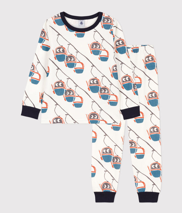 Children's Unisex Gondola Fleece Pyjamas white/multicolor