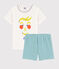 Boys' Fruit Motif Cotton Short Pyjamas MARSHMALLOW white/MULTICO white