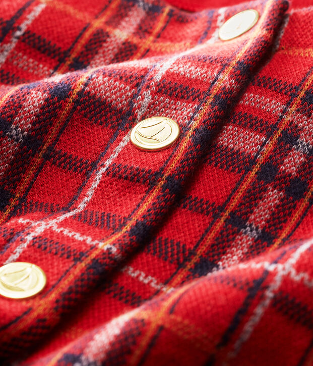 Baby Girls' Checked Cardigan red/multicolor