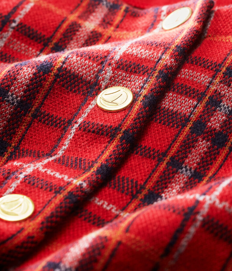 Baby Girls' Checked Cardigan red/multicolor