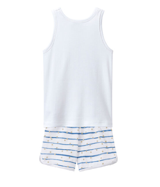 Short pyjama ECUME white/BLEU blue/OR