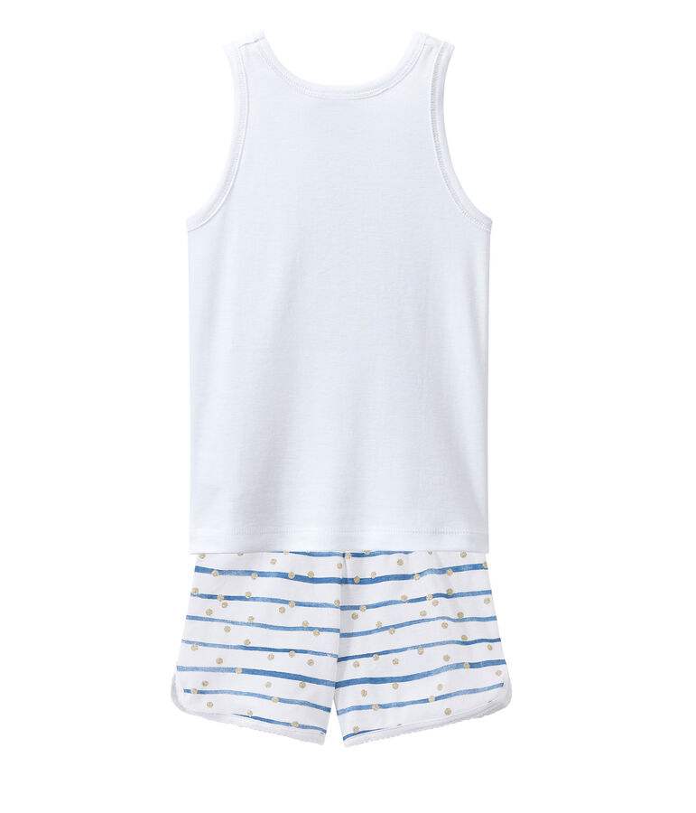 Short pyjama white/blue/yellow