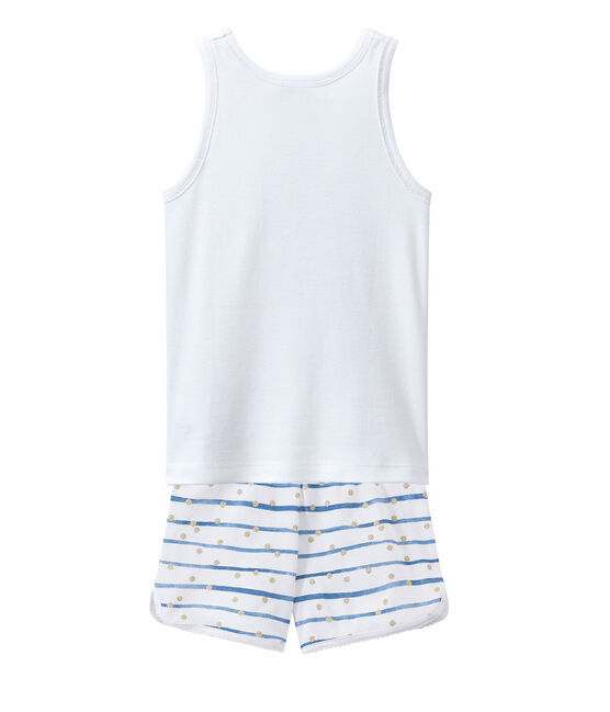 Short pyjama ECUME white/BLEU blue/OR