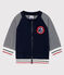 Baby Boys' Tube Knit Varsity Jacket SMOKING blue/MARSHMALLOW white