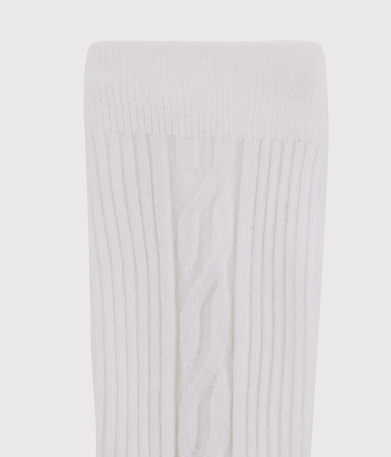 Girls' Warm Tights white