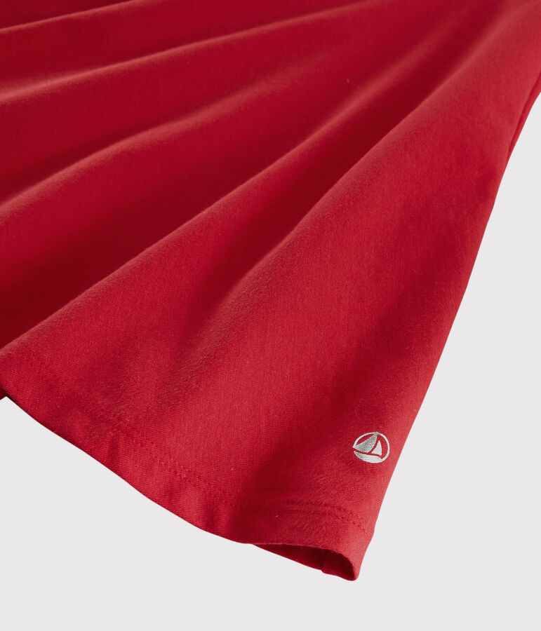 Girls' Short-Sleeved Jersey Dress red