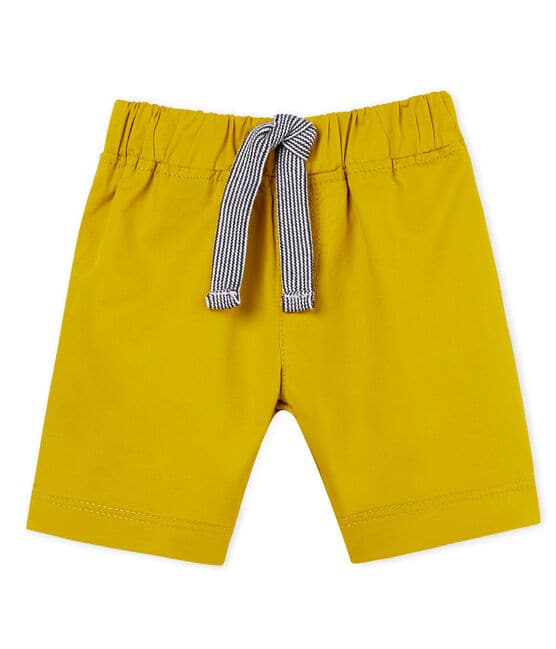 Baby boys' twill shorts BAMBOO CN yellow