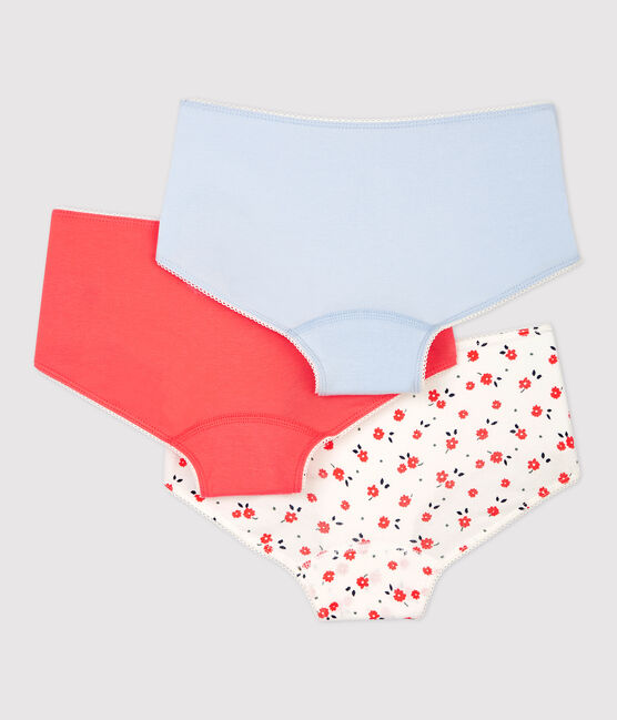 Girls' Floral Print Organic Cotton Hipsters - 3-Pack variante 1