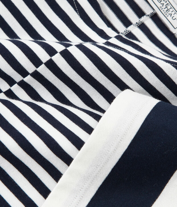 Women's short-sleeved graphic t-shirt blue/white