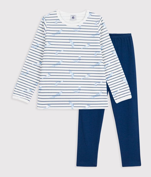 Pyjama  en velours white/blue/multicolor