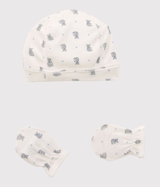 Newborn Babies' Organic Cotton Bonnet and Mittens Set variante 2