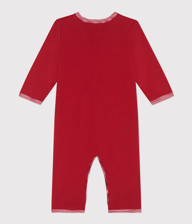 Footless cotton pyjamas for baby red