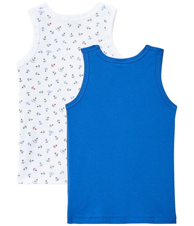 Set of 2 boys' tank tops white