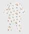 Babies' printed tube knit pyjama suit MARSHMALLOW white/MULTICO white