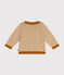 Babies' jumper in a wool and cotton knit ECUREUIL /AVALANCHE