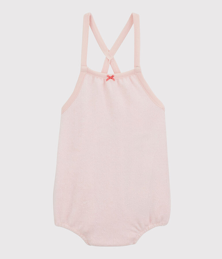 Baby Girls' Pink Organic Cotton Terry Playsuit MINOIS pink