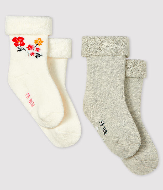 Pack of 2 pairs of baby socks multicolor