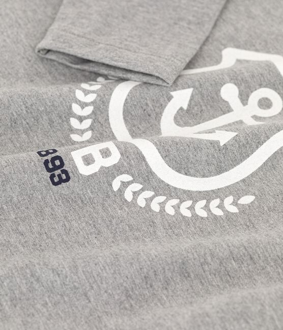 Tee-shirt manches longues en coton enfant garçon SUBWAY CHINE grey