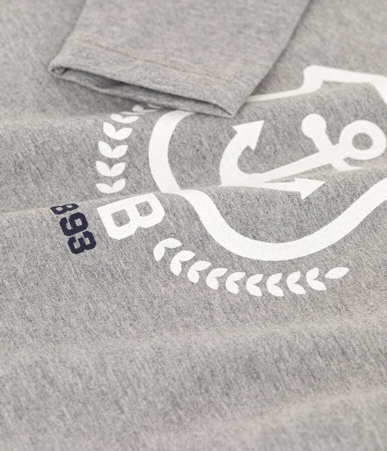 Tee-shirt manches longues en coton enfant gar&ccedil;on grey