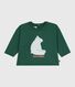 Babies' long-sleeved T-shirt with a cat design