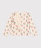 Little girls' fleece cardigan AVALANCHE white/MULTICO