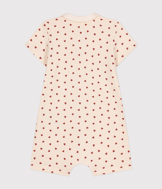 Babies' Lightweight Printed Fleece Playsuit AVALANCHE /FAMEUX