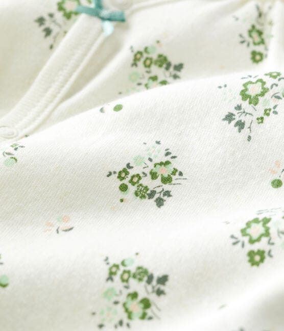 Babies' Cotton/Linen Botanic Print Playsuit MARSHMALLOW white/MULTICO white