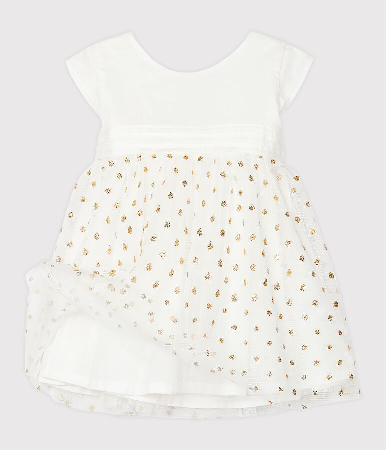 Baby Girls' Dress MARSHMALLOW white/OR yellow