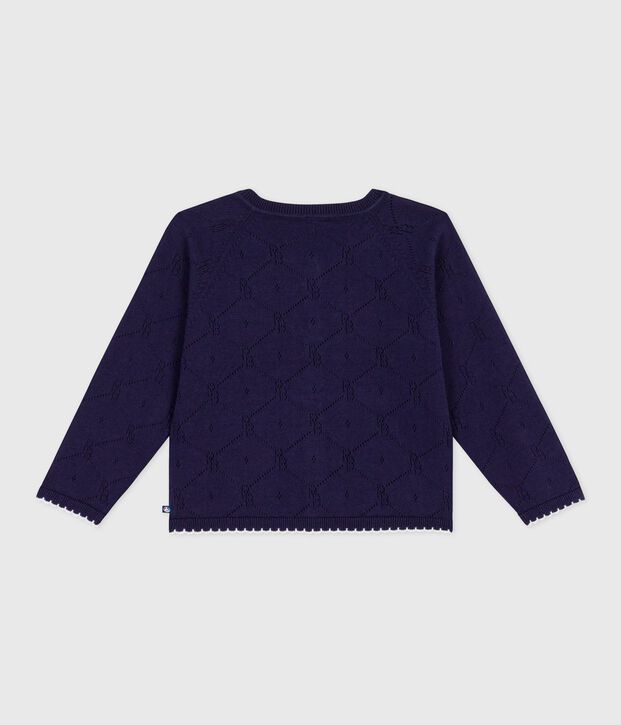 Children's plain cotton cardigan SOIR