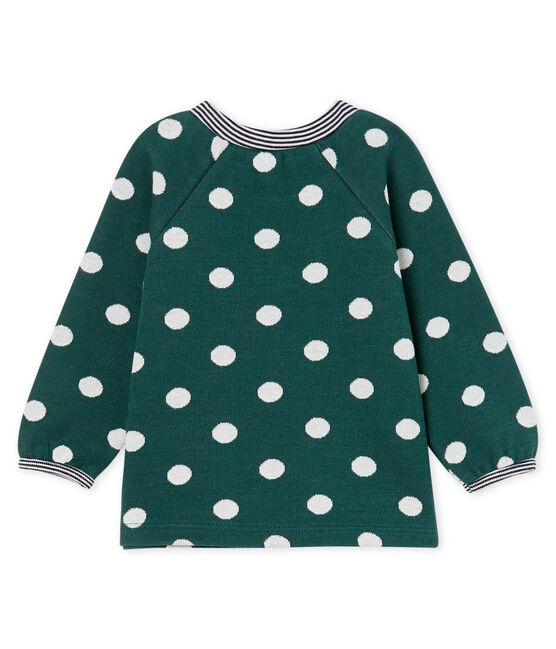 Baby Girls' Long-Sleeved Print Blouse SOUSBOIS green/MARSHMALLOW white
