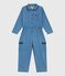 Children's long cotton jumpsuit DENIM CLAIR blue