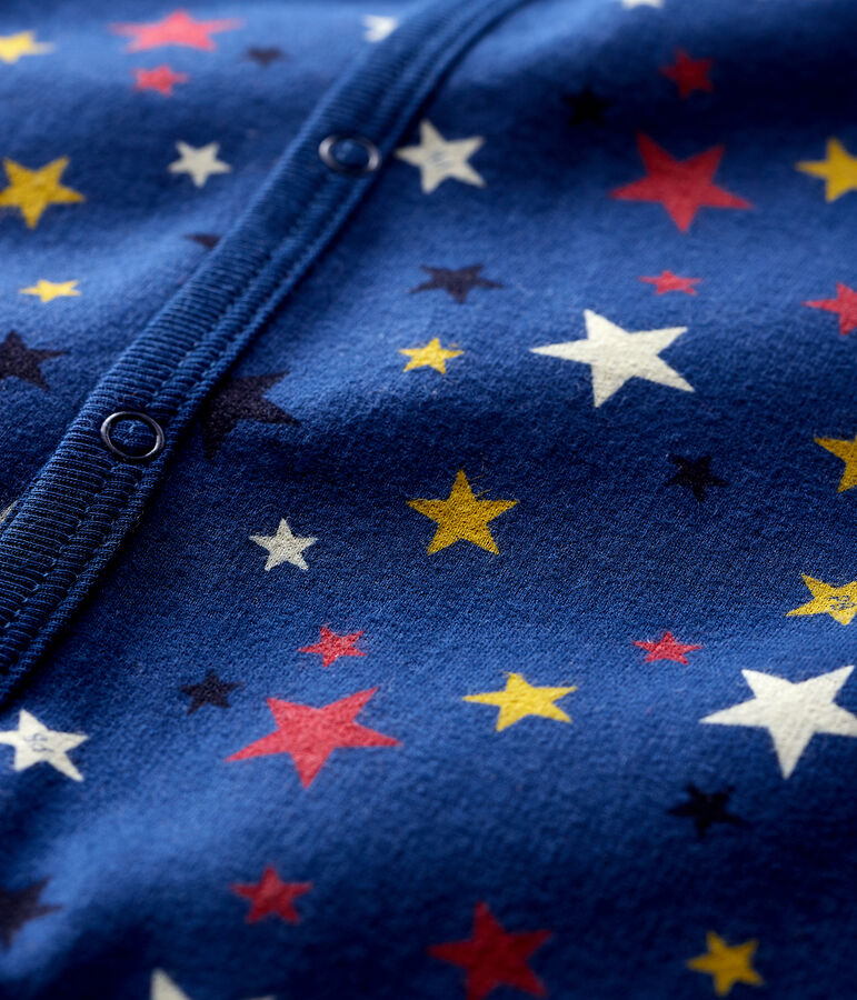 Babies' Starry Night Fleece Sleepsuit blue/multicolor