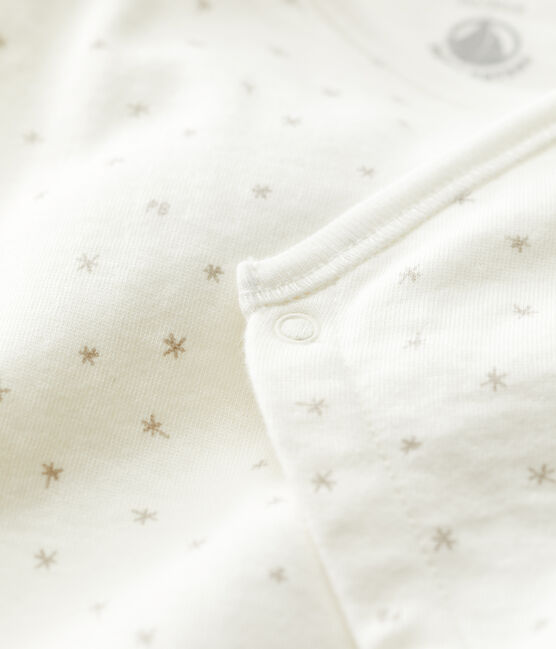Babies' Organic Cotton Sleepsuit MARSHMALLOW white/MULTICO white
