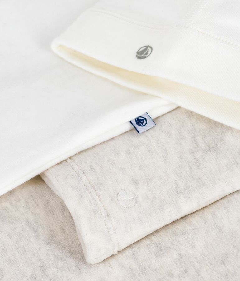 Babies' plain velour gift set multicolor