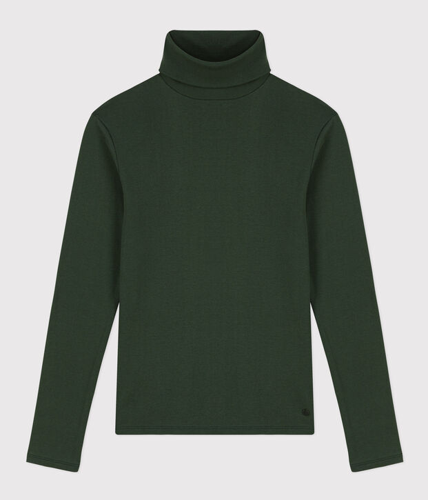 Women's ICONIC cotton polo neck T-shirt green