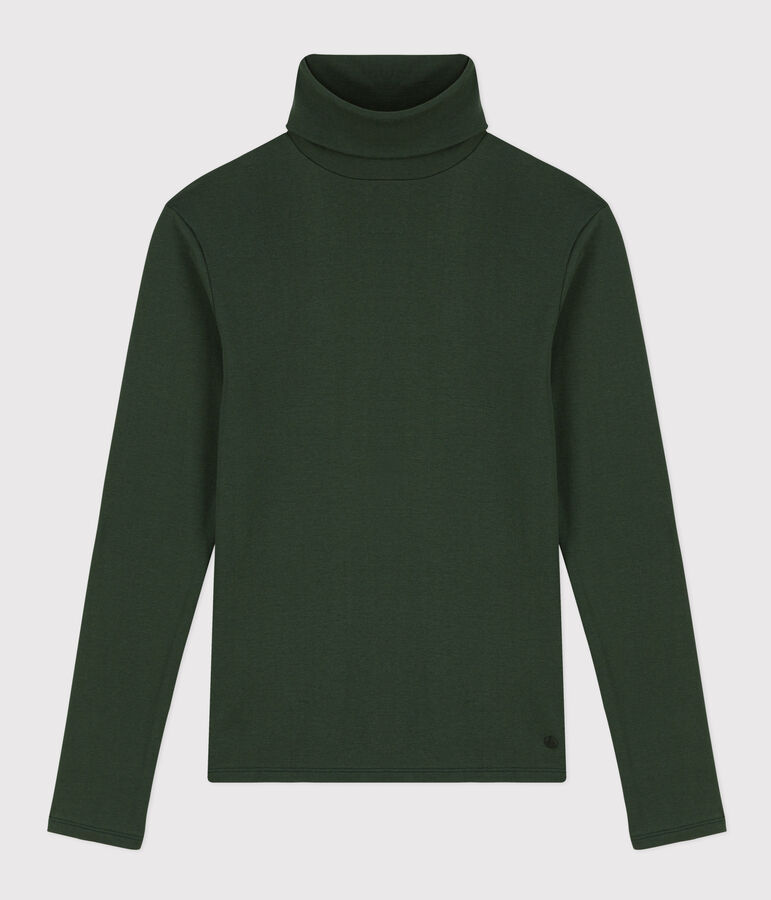 Women's ICONIC cotton polo neck T-shirt green