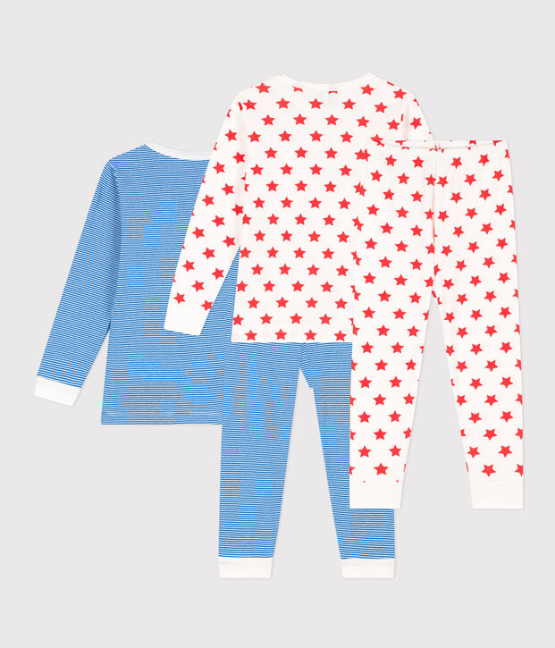 Children's Unisex Star and Stripe Cotton Pyjamas - 2-Pack multicolor