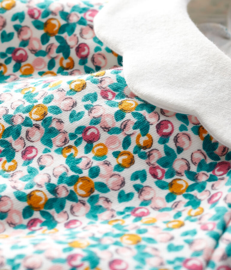 Baby girl's long-sleeved blouse MARSHMALLOW white/MULTICO white