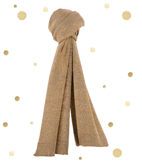 women's gold scarf BRINDILLE brown/DORE yellow