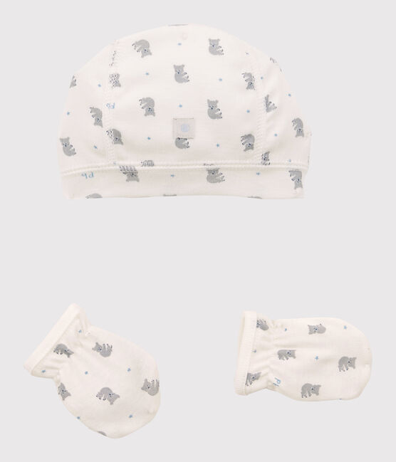 Newborn Babies' Organic Cotton Bonnet and Mittens Set variante 2