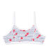 Girl's printed bra in stretch jersey